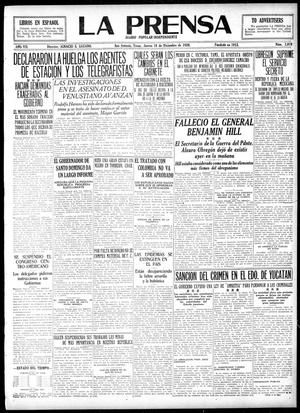 La Prensa (San Antonio, Tex.), Vol. 7, No. 2,079, Ed. 1 Thursday, December 16, 1920