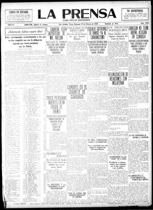 La Prensa (San Antonio, Tex.), Vol. 7, No. 1838, Ed. 1 Sunday, February 22, 1920