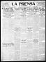 Thumbnail image of item number 1 in: 'La Prensa (San Antonio, Tex.), Vol. 8, No. 2,333, Ed. 1 Monday, August 29, 1921'.