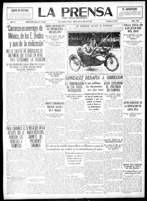 La Prensa (San Antonio, Tex.), Vol. 6, No. 1633, Ed. 1 Tuesday, July 29, 1919