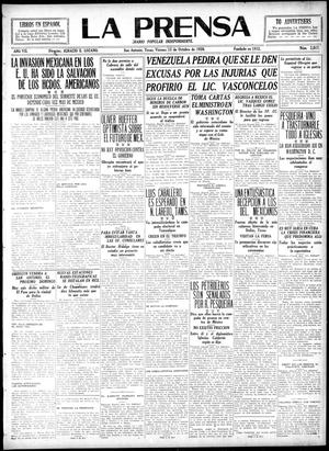 La Prensa (San Antonio, Tex.), Vol. 7, No. 2,017, Ed. 1 Friday, October 15, 1920