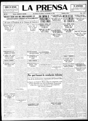 La Prensa (San Antonio, Tex.), Vol. 7, No. 2,071, Ed. 1 Tuesday, December 7, 1920