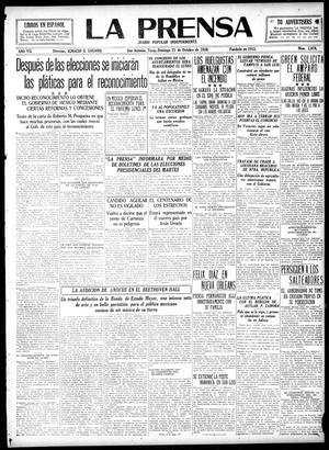 La Prensa (San Antonio, Tex.), Vol. 7, No. 2,034, Ed. 1 Sunday, October 31, 1920