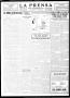 Thumbnail image of item number 3 in: 'La Prensa (San Antonio, Tex.), Vol. 10, No. 133, Ed. 1 Monday, June 26, 1922'.