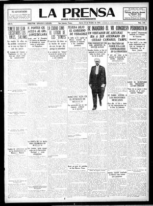 La Prensa (San Antonio, Tex.), Vol. 10, No. 239, Ed. 1 Thursday, October 12, 1922