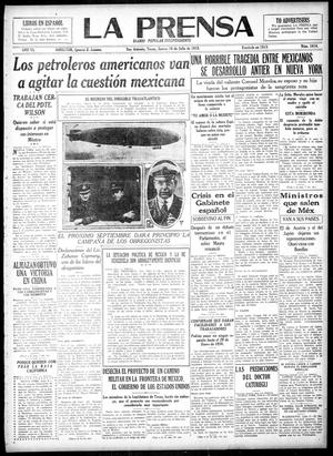 La Prensa (San Antonio, Tex.), Vol. 6, No. 1614, Ed. 1 Thursday, July 10, 1919
