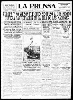 La Prensa (San Antonio, Tex.), Vol. 6, No. 1544, Ed. 1 Thursday, May 1, 1919