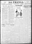 Thumbnail image of item number 3 in: 'La Prensa (San Antonio, Tex.), Vol. 8, No. 2,437, Ed. 1 Tuesday, December 20, 1921'.