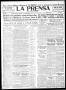 Thumbnail image of item number 1 in: 'La Prensa (San Antonio, Tex.), Vol. 8, No. 2,308, Ed. 1 Wednesday, August 3, 1921'.