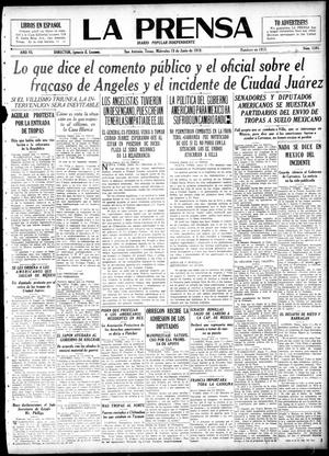 La Prensa (San Antonio, Tex.), Vol. 6, No. 1591, Ed. 1 Wednesday, June 18, 1919