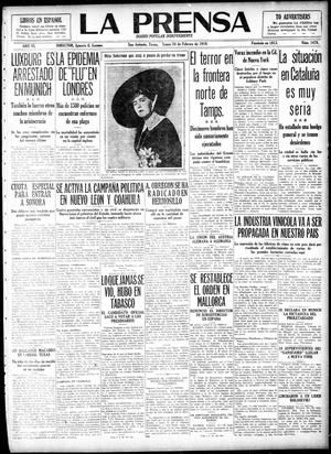 La Prensa (San Antonio, Tex.), Vol. 6, No. 1478, Ed. 1 Monday, February 24, 1919