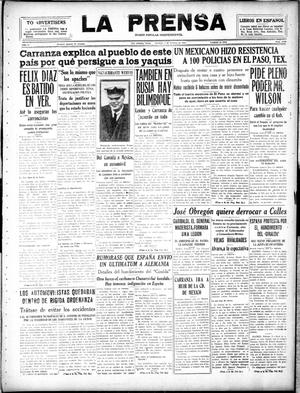 La Prensa (San Antonio, Tex.), Vol. 5, No. 1142, Ed. 1 Sunday, February 3, 1918