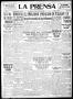 Thumbnail image of item number 1 in: 'La Prensa (San Antonio, Tex.), Vol. 6, No. 1541, Ed. 1 Monday, April 28, 1919'.