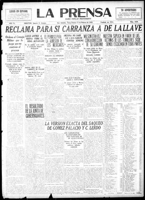 La Prensa (San Antonio, Tex.), Vol. 6, No. 1829, Ed. 1 Friday, February 13, 1920