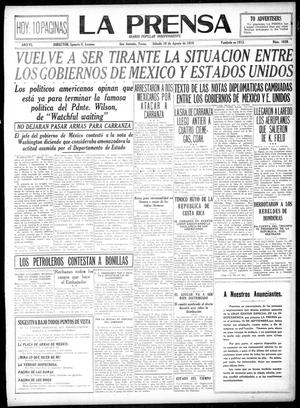 La Prensa (San Antonio, Tex.), Vol. 6, No. 1650, Ed. 1 Saturday, August 16, 1919