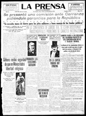 Primary view of object titled 'La Prensa (San Antonio, Tex.), Vol. 6, No. 1378, Ed. 1 Friday, November 15, 1918'.