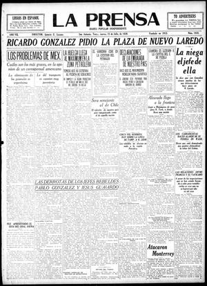 La Prensa (San Antonio, Tex.), Vol. 7, No. 1928, Ed. 1 Thursday, July 15, 1920