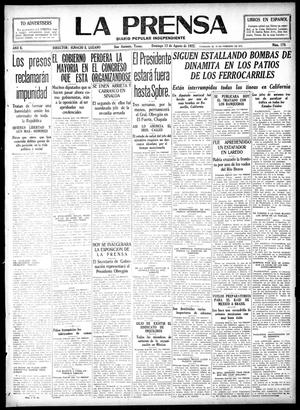 La Prensa (San Antonio, Tex.), Vol. 10, No. 179, Ed. 1 Sunday, August 13, 1922