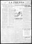 Thumbnail image of item number 3 in: 'La Prensa (San Antonio, Tex.), Vol. 10, No. 23, Ed. 1 Tuesday, March 7, 1922'.
