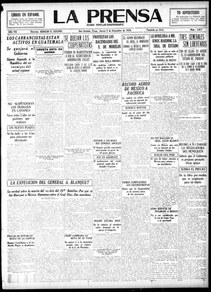 La Prensa (San Antonio, Tex.), Vol. 7, No. 2,073, Ed. 1 Thursday, December 9, 1920