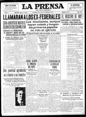 La Prensa (San Antonio, Tex.), Vol. 6, No. 1314, Ed. 1 Thursday, September 12, 1918