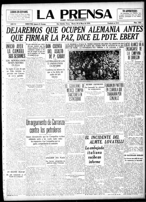 La Prensa (San Antonio, Tex.), Vol. 6, No. 1563, Ed. 1 Tuesday, May 20, 1919