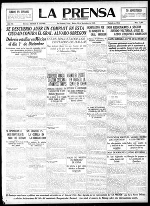 La Prensa (San Antonio, Tex.), Vol. 7, No. 2,064, Ed. 1 Tuesday, November 30, 1920