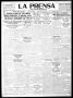 Thumbnail image of item number 1 in: 'La Prensa (San Antonio, Tex.), Vol. 10, No. 101, Ed. 1 Thursday, May 25, 1922'.