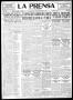 Thumbnail image of item number 1 in: 'La Prensa (San Antonio, Tex.), Vol. 8, No. 2,328, Ed. 1 Wednesday, August 24, 1921'.