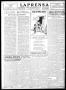 Thumbnail image of item number 3 in: 'La Prensa (San Antonio, Tex.), Vol. 8, No. 2,433, Ed. 1 Friday, December 16, 1921'.