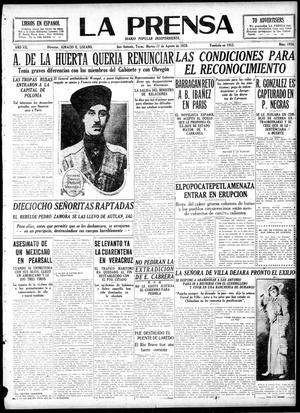 La Prensa (San Antonio, Tex.), Vol. 7, No. 1958, Ed. 1 Tuesday, August 17, 1920