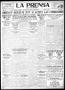 Thumbnail image of item number 1 in: 'La Prensa (San Antonio, Tex.), Vol. 8, No. 2,244, Ed. 1 Tuesday, May 31, 1921'.