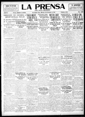La Prensa (San Antonio, Tex.), Vol. 7, No. 2,044, Ed. 1 Wednesday, November 10, 1920