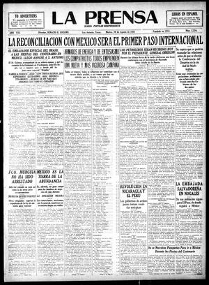 La Prensa (San Antonio, Tex.), Vol. 8, No. 2,334, Ed. 1 Tuesday, August 30, 1921