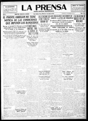 La Prensa (San Antonio, Tex.), Vol. 10, No. 114, Ed. 1 Wednesday, June 7, 1922