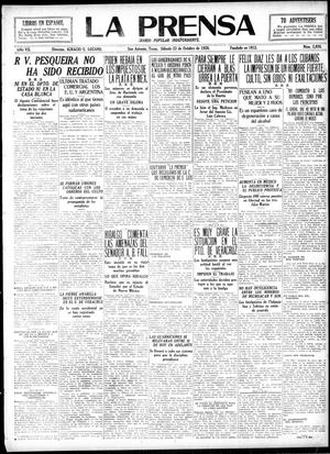 La Prensa (San Antonio, Tex.), Vol. 7, No. 2,026, Ed. 1 Saturday, October 23, 1920
