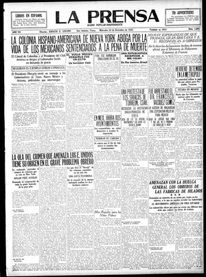 La Prensa (San Antonio, Tex.), Vol. 7, No. 2,085, Ed. 1 Wednesday, December 22, 1920