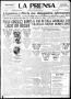 Thumbnail image of item number 1 in: 'La Prensa (San Antonio, Tex.), Vol. 6, No. 1601, Ed. 1 Saturday, June 28, 1919'.