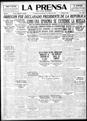 La Prensa (San Antonio, Tex.), Vol. 7, No. 2,030, Ed. 1 Wednesday, October 27, 1920