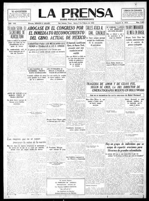 La Prensa (San Antonio, Tex.), Vol. 8, No. 2,482, Ed. 1 Thursday, February 9, 1922