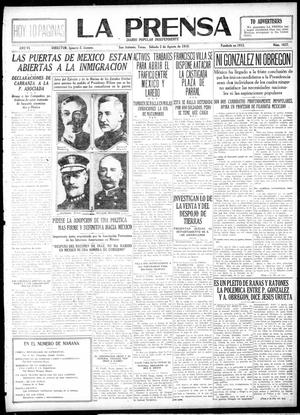 La Prensa (San Antonio, Tex.), Vol. 6, No. 1637, Ed. 1 Saturday, August 2, 1919