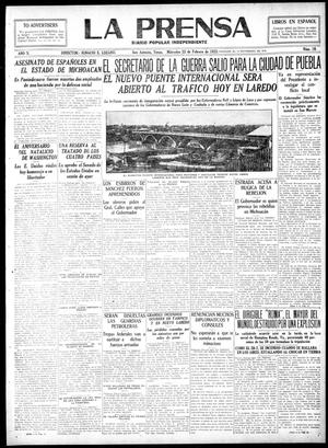 La Prensa (San Antonio, Tex.), Vol. 10, No. 10, Ed. 1 Wednesday, February 22, 1922
