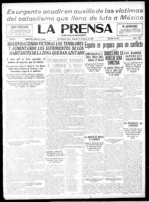 Primary view of object titled 'La Prensa (San Antonio, Tex.), Vol. 6, No. 1796, Ed. 1 Sunday, January 11, 1920'.