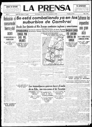 La Prensa (San Antonio, Tex.), Vol. 6, No. 1332, Ed. 1 Monday, September 30, 1918
