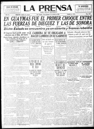 Primary view of object titled 'La Prensa (San Antonio, Tex.), Vol. 7, No. 1837, Ed. 1 Sunday, April 11, 1920'.