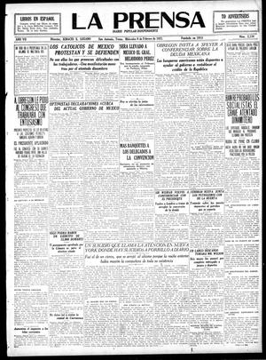 La Prensa (San Antonio, Tex.), Vol. 7, No. 2,134, Ed. 1 Wednesday, February 9, 1921