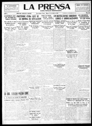 La Prensa (San Antonio, Tex.), Vol. 10, No. 58, Ed. 1 Tuesday, April 11, 1922