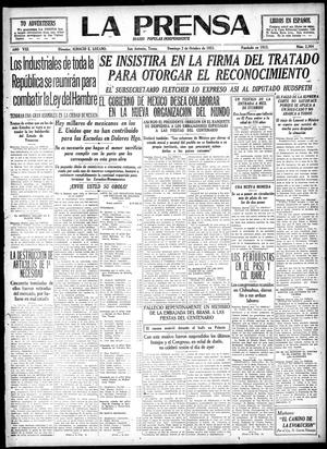 La Prensa (San Antonio, Tex.), Vol. 8, No. 2,364, Ed. 1 Sunday, October 2, 1921