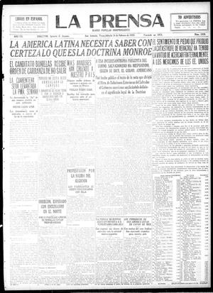 La Prensa (San Antonio, Tex.), Vol. 7, No. 1830, Ed. 1 Saturday, February 14, 1920