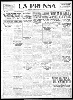 La Prensa (San Antonio, Tex.), Vol. 8, No. 2,477, Ed. 1 Saturday, February 4, 1922
